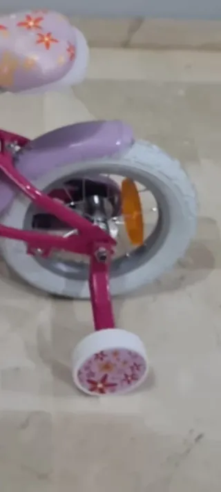 Bicicleta infantil  unicornio rosa con cesta