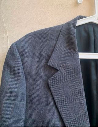 Blazer Versace Principe di Galles Lana Grigio