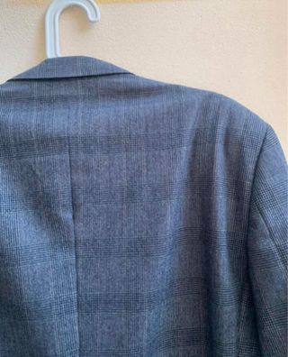 Blazer Versace Principe di Galles Lana Grigio