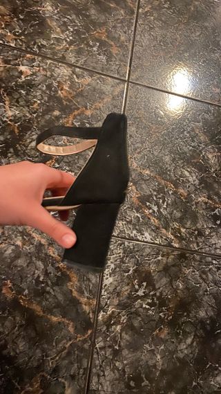 Sandalias de tacón negras