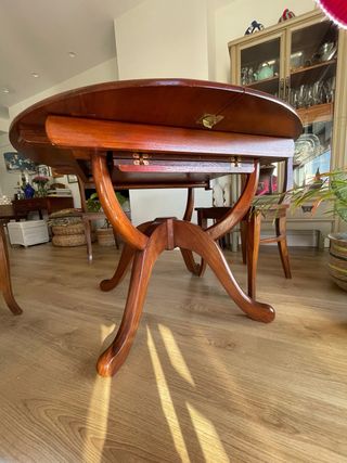 Mesa comedor redonda teca