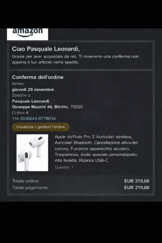 AirPods Pro 2 Apple Originali - Usate Poco