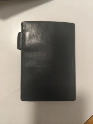 Cartera y porta tarjetas para hombre negro