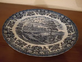 Bandeja porcelana antigua decorada