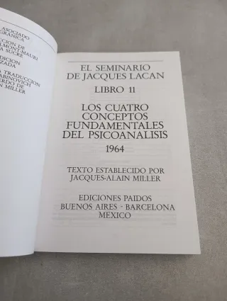 EL SEMINARIO DE JACQUES LACAN, LIBRO 11: