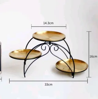 Expositor 3 bandejas dorado