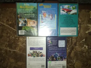 Lote 5 Películas VHS Disney Clásicos