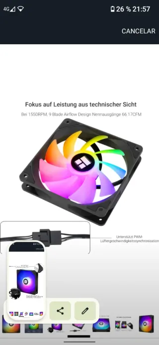 Ventilador Thermalright C12C-S 120mm ARGB CPU