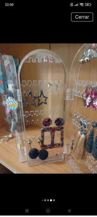 Expositor acrílico para pendientes