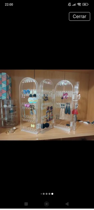 Expositor acrílico para pendientes