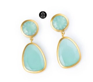 Pendientes de Oro con Piedras Turquesa