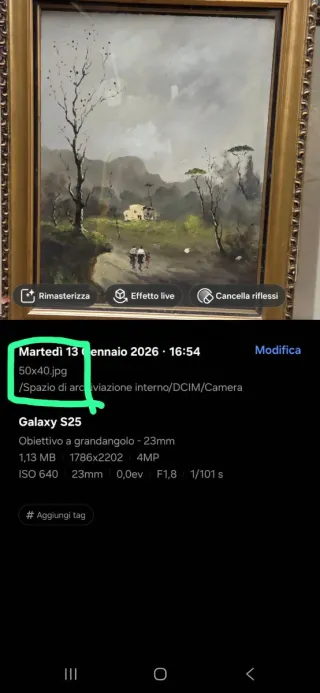 Quadro paesaggio con firma PEREZ