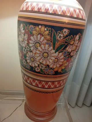 Lámpara cerámica artesanal - Luz cálida y acogedor