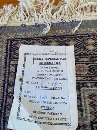 Alfombra Persa Pequeña Rosa y Azul