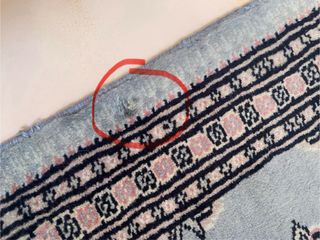 Alfombra Persa Pequeña Rosa y Azul