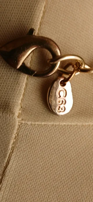 Lunga collana bigiotteria con pietre marroni  C63