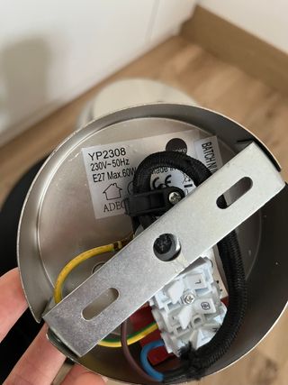 x2 Lámparas negras Inspire foco antiguo