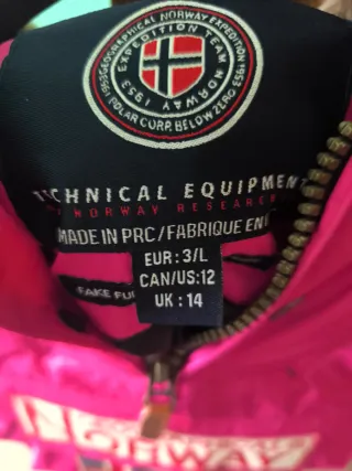 Abrigo Geographical Norway Rosa Fucsia Mujer