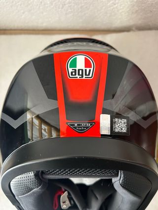Casco AGV K3 Compound Negro/Rojo talla M