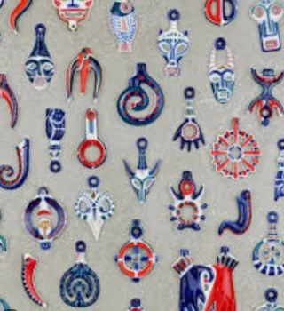 Colgante Sargadelos Cerámica Azul Blanco