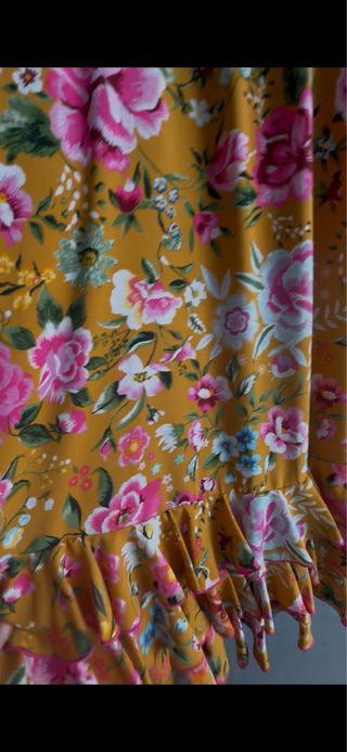 Falda flamenca volantes estampado floral