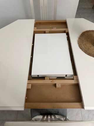 Pack 4 Sillas Comedor de Madera Tapizadas y mesa