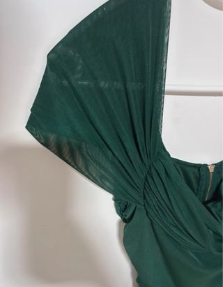 Vestido verde drapeado