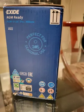 Batería Moto Exide AGM Ready 21Ah 12V