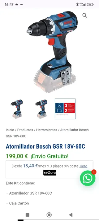 Taladro Atornillador Bosch Profesional