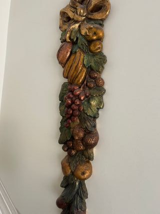 Adorno Frutal Dorado y Verde