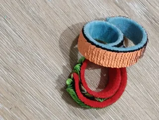 Pulseiras Forever Laranja e Prata