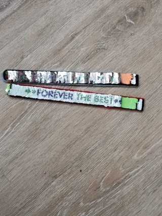 Pulseiras Forever Laranja e Prata