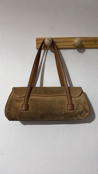 Borsa Tod's in camoscio e pelle marrone