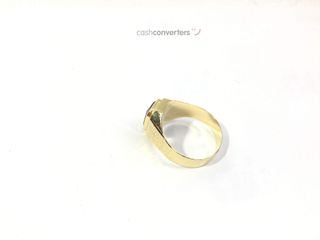 sello oro 18k con piedra con circonita