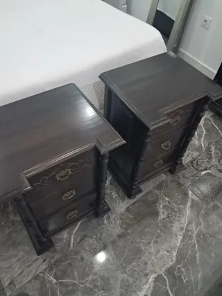 2 Mesitas Noche Madera Maciza Vengue