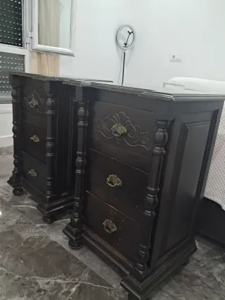 2 Mesitas Noche Madera Maciza Vengue