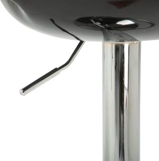 Conjunto de 2 taburetes de bar altos, taburetes giratorios a 360°, con respaldo y reposapiés, altura regulable, base de acero, para comedor y cocina, 46X41X76-96Cm, Negro