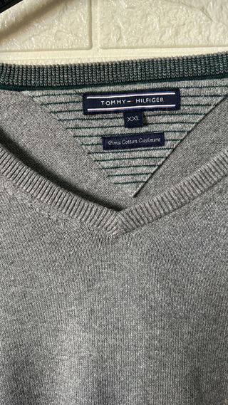Tommy Hilfiger jersey gris algodón cashmere