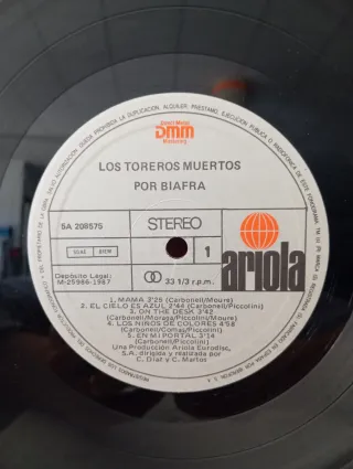 Vinilo Toreros Muertos - LP Por Biafra