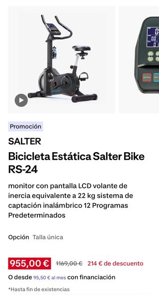 Bicicleta Estática Salter RS-24