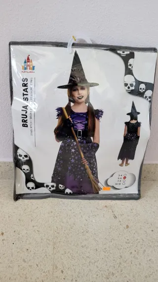 Disfraz Bruja Niña para niña de 5-6 años