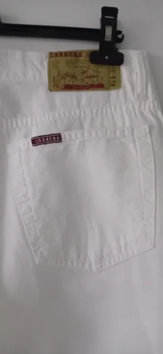Pantaloni Carrera Uomo Taglia 48 Cotone Bianco