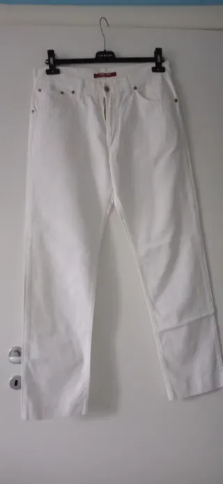 Pantaloni Carrera Uomo Taglia 48 Cotone Bianco