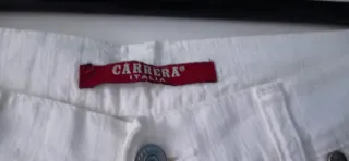Pantaloni Carrera Uomo Taglia 48 Cotone Bianco