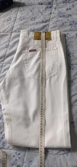 Pantaloni Carrera Uomo Taglia 48 Cotone Bianco