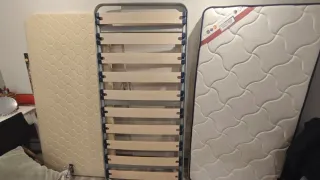 Somier 90x190 Hierro + 4 Patas Madera