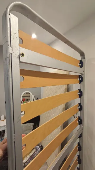 Somier 90x190 Hierro + 4 Patas Madera