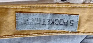 Pantaloni uomo Belfe cotone giallo taglia 46