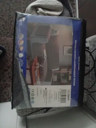 Protector sofá marrón/beige 2 plazas