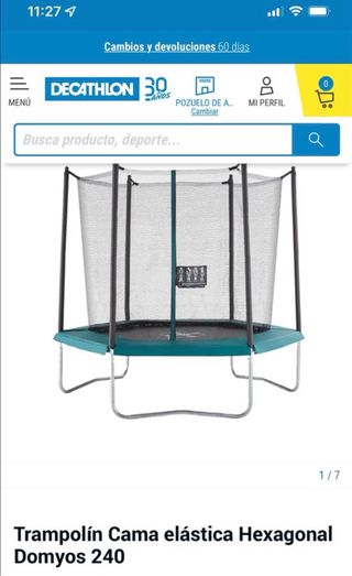 Cama elástica con red de seguridad  diámetro 240